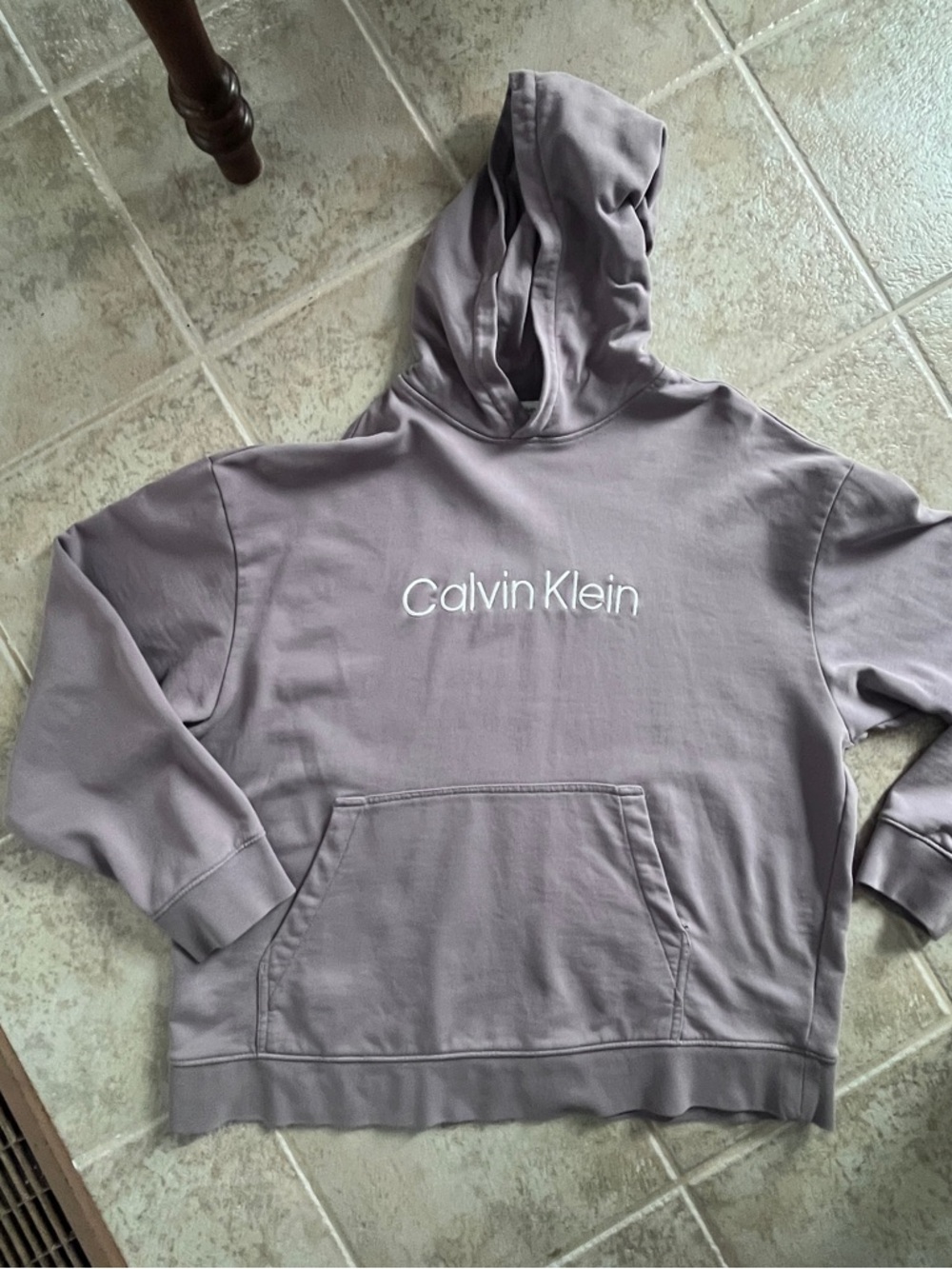 Calvin Klein Dusty Lavender Logo Pullover Hoodie